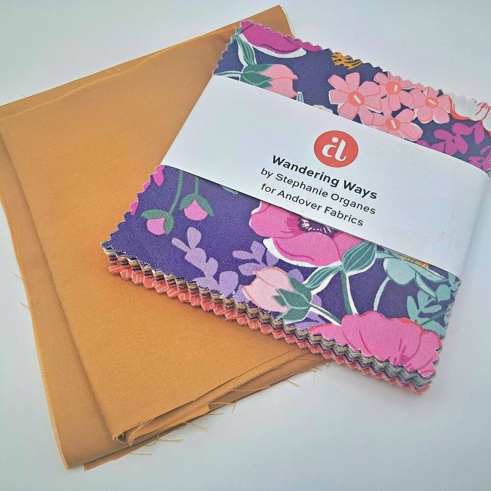 Quilting Cotton Fabric Charms Bundle Wandering Ways by Stephanie Organes Sewing